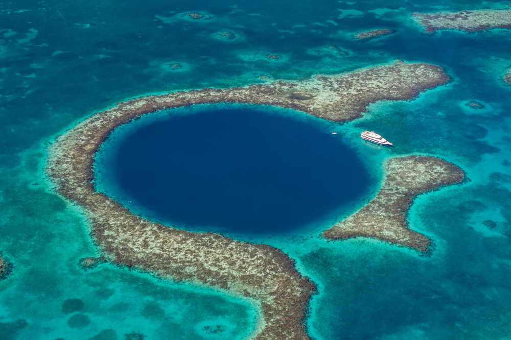 One of the most popular places for scuba divers to go is the Big Blue Hole.