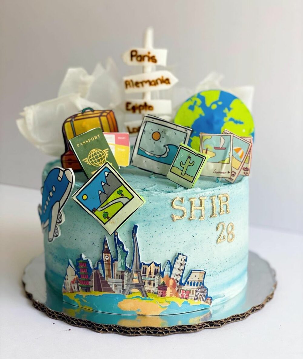 Celebrate a significant travel anniversaries with this delicious travel cake