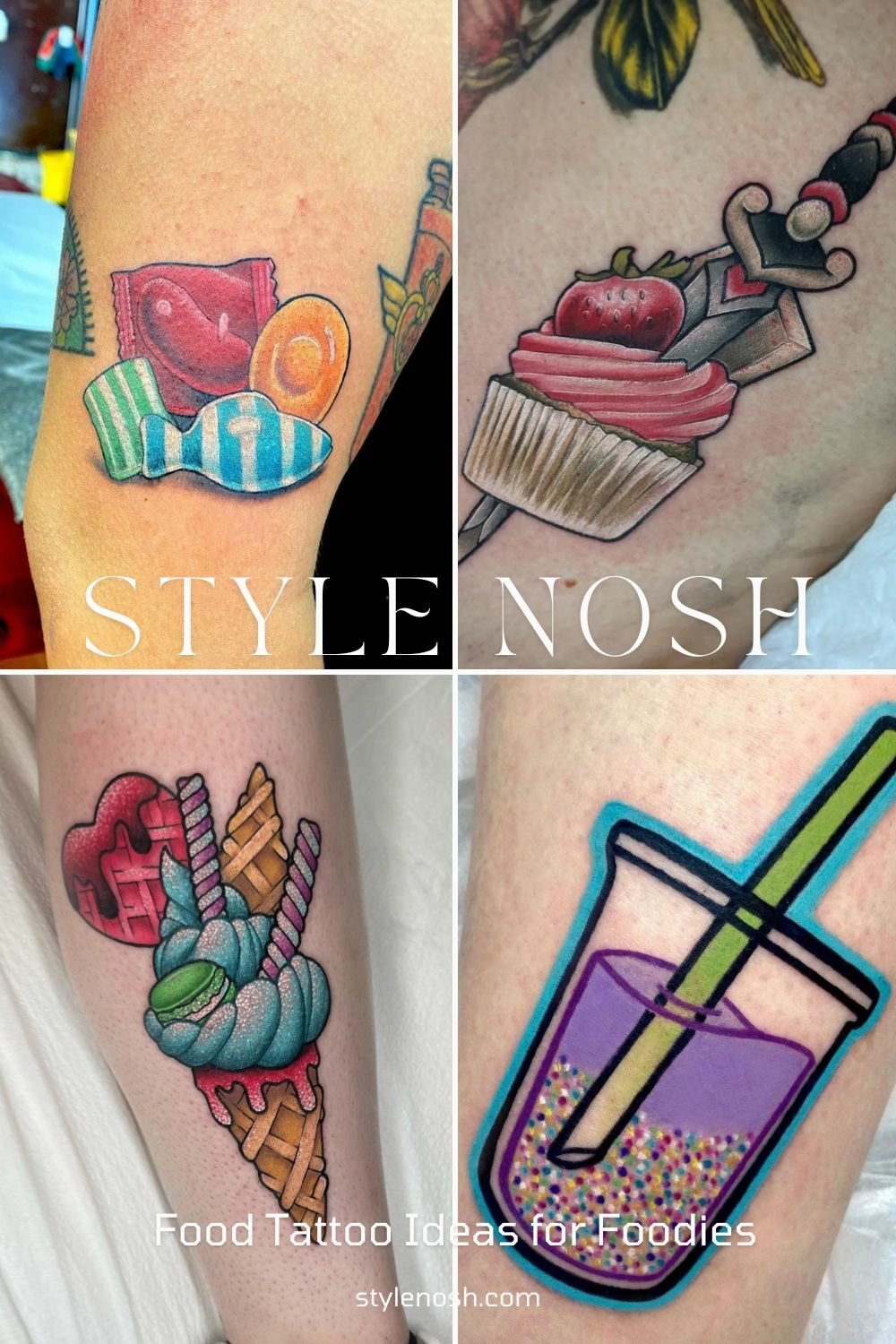 Get a sweet food tattoo if you enjoy baking especially cupcakes cakes and other desserts as well as icings and glazes
