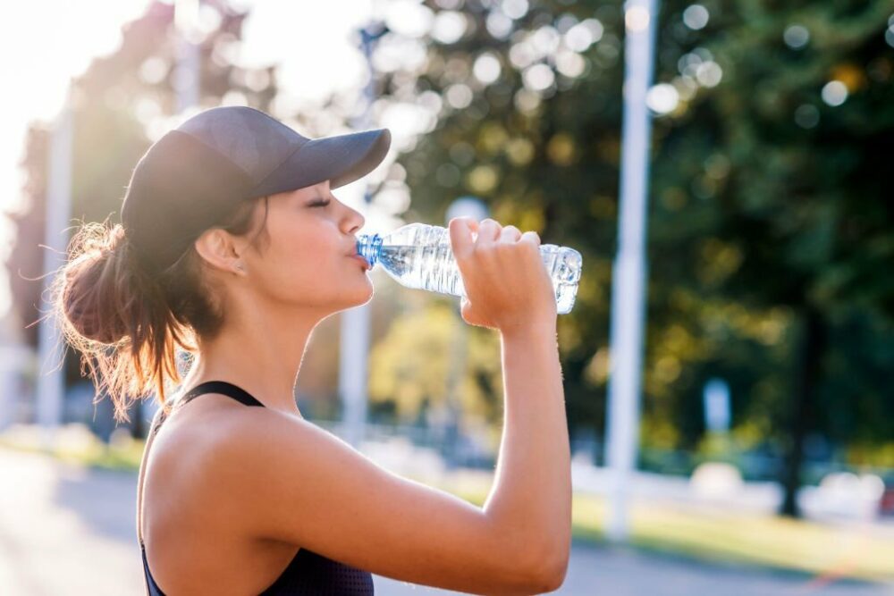 Regularly drinking eight or more glasses of water every day