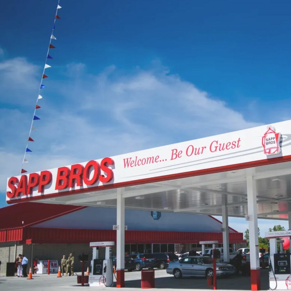 Sapp Bros. Travel Center is a network of service stations