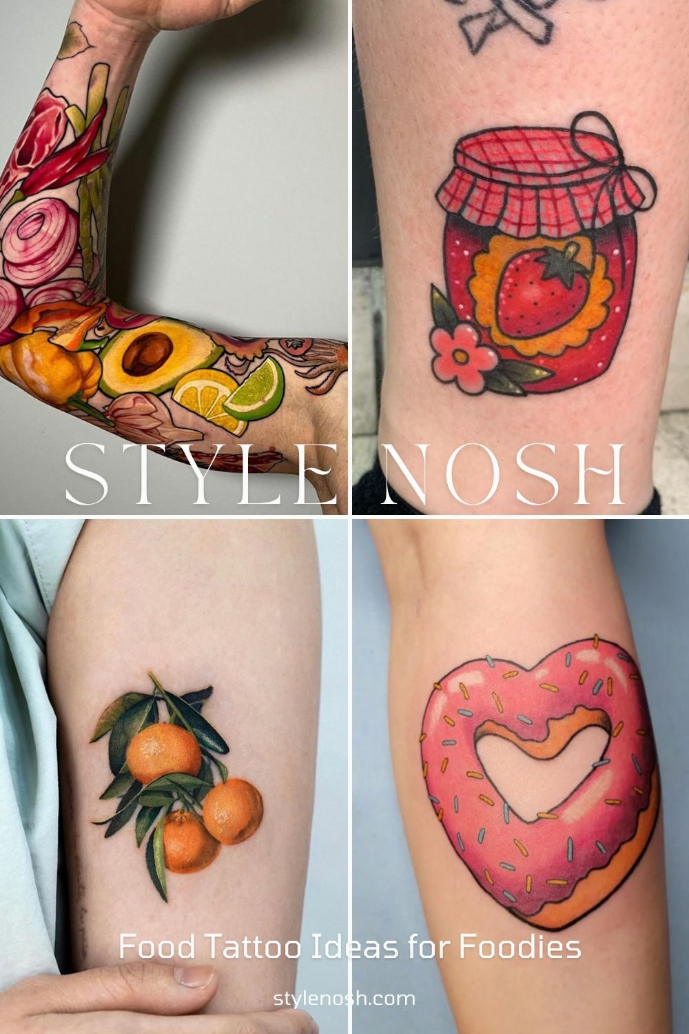 The tattoo of the food looks very cool and the location on the body where it is worn in conjunction with the complexion of the body enhances the overall appearance